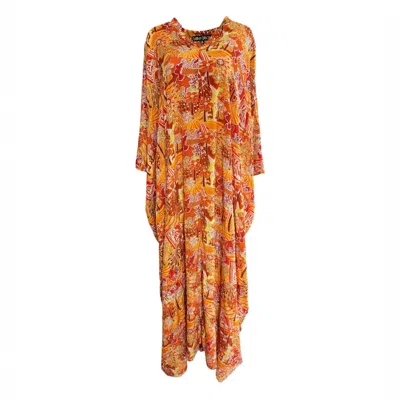 Laura Citron Women's Orange / Yellow Orange Sunset Caftan In Multi