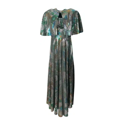 Laura Citron Women's Silver Marcelle Jumpsuit + Capelette
