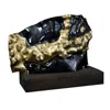 Laura Daili Gold / Black / Brown Glass Branch - Abstract Art Piece For Modern Interior In Multi