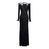 Laura Daili Women's Black / Grey Moonlight Sculpture Gown In Multi