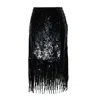 Laura Daili Women's Black Sequin Motion Skirt In Black