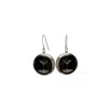 Laura Daili Women's Black / Silver Glass Earrings - A Wish