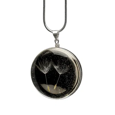 Laura Daili Women's Black / Silver Glass Pendant - A Wish In Multi
