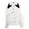 Laura Daili Women's Black / White Heritage Script Silk Shirt In Multi