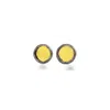 Laura Daili Women's Gold / Silver Full Moon Tiny Mirror Earrings