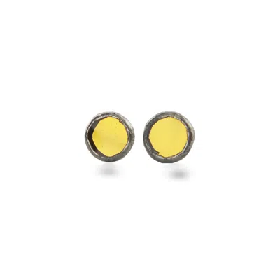 Laura Daili Women's Gold / Silver Full Moon Tiny Mirror Earrings In Multi