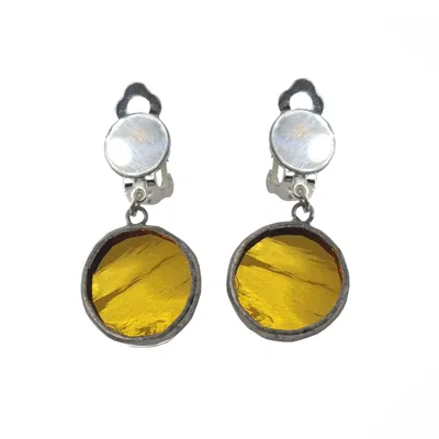 Laura Daili Women's Gold / Silver Golden Reflection Clip-on Earrings In Multi