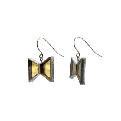 Laura Daili Women's Gold / Silver Golden Ribbons - Mirror Earrings In Multi