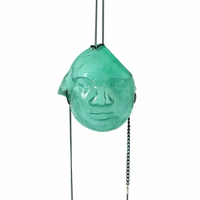 Laura Daili Women's Green Emerald Glass Face Necklace