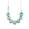 Laura Daili Women's Green / Silver Emerald Dream – Hand-blown Glass Necklace In Green