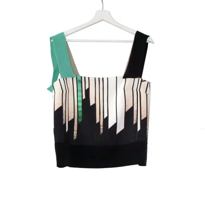 Laura Daili Women's Green / White / Black Vitrum Top – Limited Edition Print