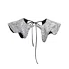Laura Daili Women's Grey / Black Shimmering Sequin Collar