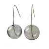 Laura Daili Women's Grey / Silver Rainy Summer Sky Glass Earrings In Gray