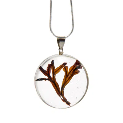 Laura Daili Women's Neutrals / Brown / Blue Baltic Seaweed – Glass Pendant
