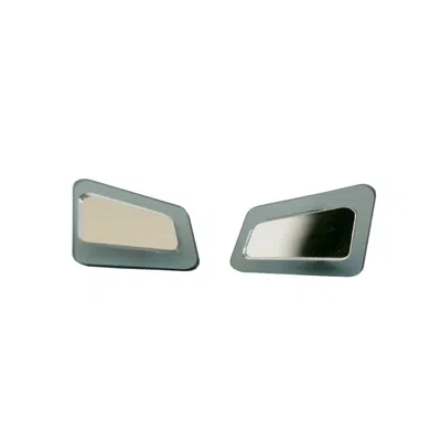 Laura Daili Women's Neutrals / Silver / Green Mirror Light Layered Earrings In Multi