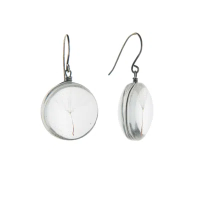 Laura Daili Women's Neutrals / Silver Whisper Of A Wish Earrings