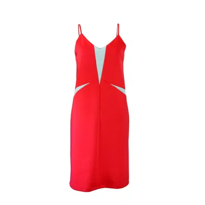 Laura Daili Women's Red Geometric Grace Midi Dress