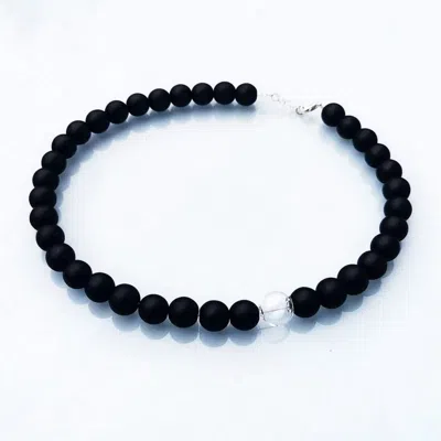 Laura Daili Women's Neutrals / Silver / Black Timeless Pearl Glass Necklace In Multi