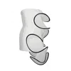 Laura Daili Women's White / Black Sculptural White Moon Star Dress