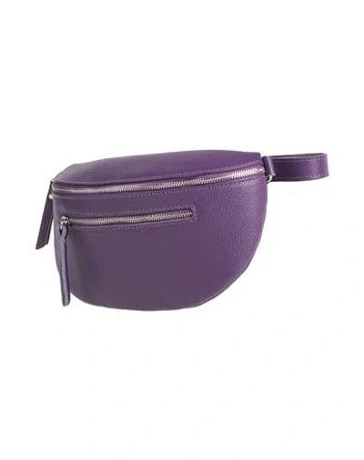 Laura Di Maggio Woman Belt Bag Purple Size - Leather