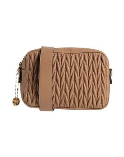 Laura Di Maggio Woman Cross-body Bag Camel Size - Leather In Beige