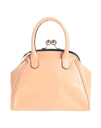 Laura Di Maggio Woman Handbag Apricot Size - Leather In Orange