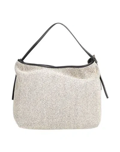 Laura Di Maggio Woman Handbag Beige Size - Leather, Textile Fibers
