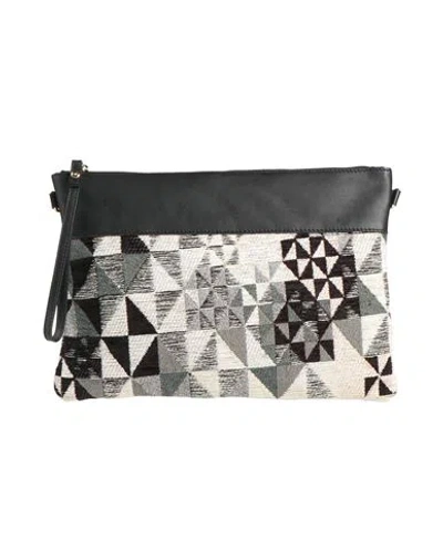Laura Di Maggio Woman Handbag Black Size - Leather, Textile Fibers