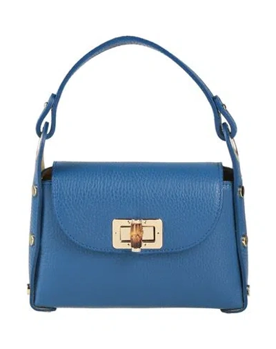 Laura Di Maggio Woman Handbag Blue Size - Leather