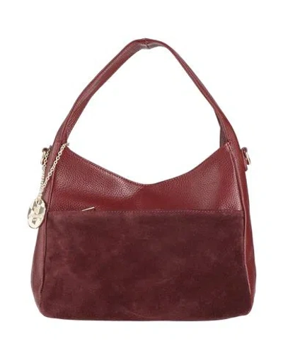 Laura Di Maggio Woman Handbag Brick Size - Leather In Burgundy