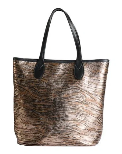 Laura Di Maggio Woman Handbag Bronze Size - Leather In Yellow