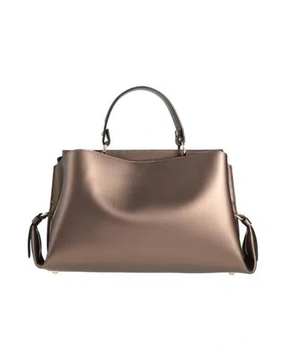 Laura Di Maggio Woman Handbag Bronze Size - Leather In Yellow