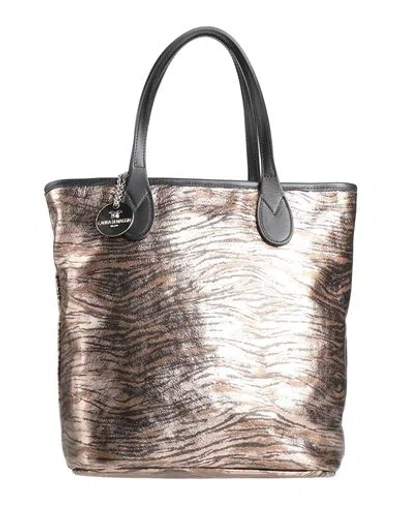 Laura Di Maggio Woman Handbag Bronze Size - Leather In Neutral