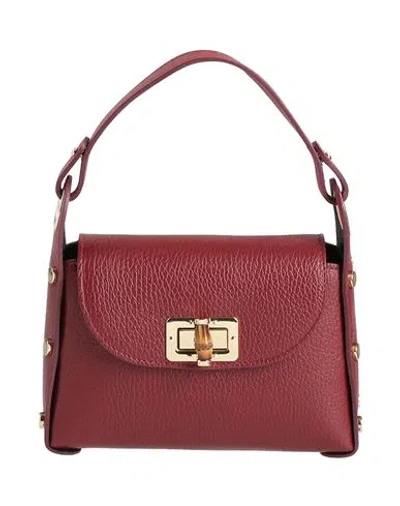 Laura Di Maggio Woman Handbag Burgundy Size - Leather In Red