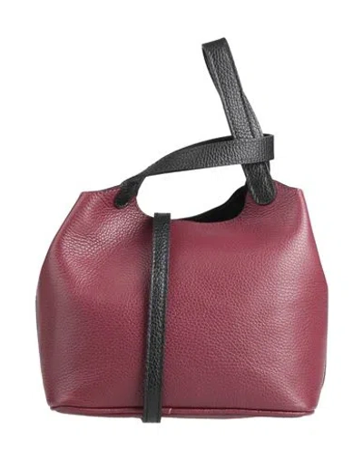 Laura Di Maggio Woman Handbag Burgundy Size - Leather In Red
