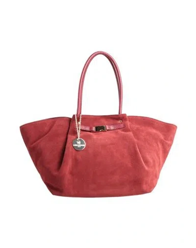 Laura Di Maggio Woman Handbag Burgundy Size - Leather In Pink