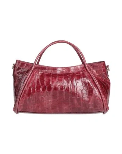 Laura Di Maggio Woman Handbag Burgundy Size - Leather In Red