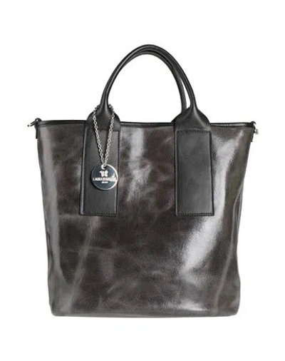 Laura Di Maggio Woman Handbag Charcoal Size - Leather In Black
