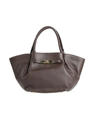 Laura Di Maggio Woman Handbag Dark Brown Size - Leather