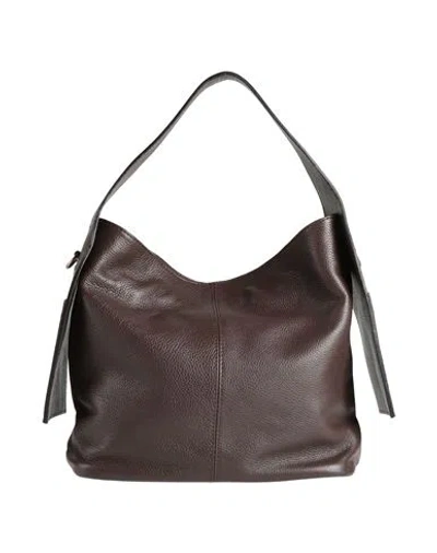 Laura Di Maggio Woman Handbag Dark Brown Size - Leather