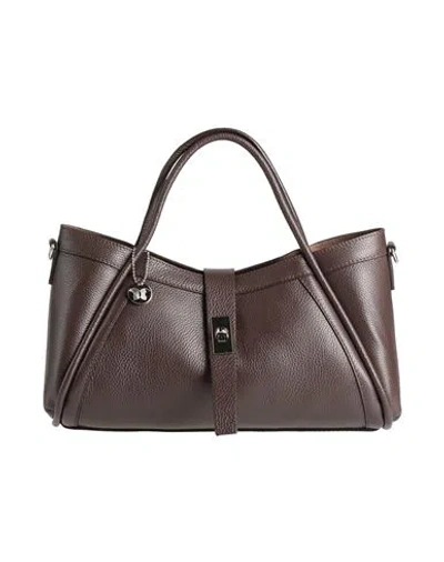 Laura Di Maggio Woman Handbag Dark Brown Size - Leather