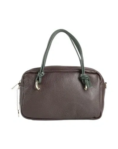 Laura Di Maggio Woman Handbag Dark Brown Size - Leather