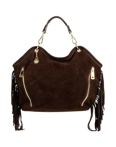 Laura Di Maggio Woman Handbag Dark Brown Size - Leather