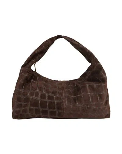 Laura Di Maggio Woman Handbag Dark Brown Size - Leather