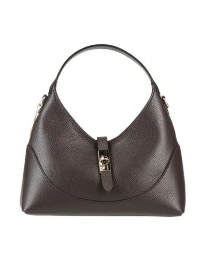 Laura Di Maggio Woman Handbag Dark Brown Size - Leather