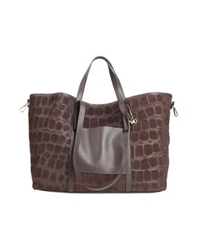 Laura Di Maggio Woman Handbag Dark Brown Size - Leather