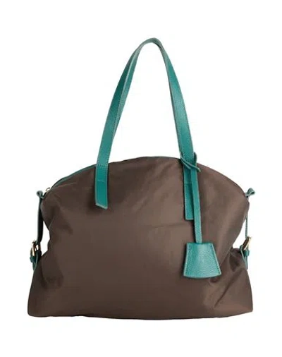 Laura Di Maggio Woman Handbag Dark Brown Size - Textile Fibers