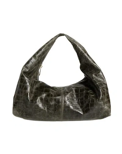 Laura Di Maggio Woman Handbag Dark Green Size - Leather