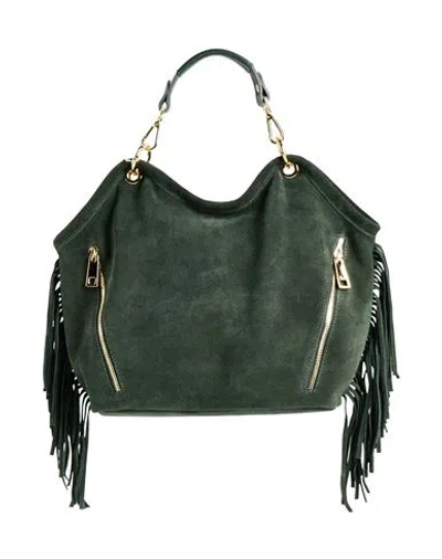 Laura Di Maggio Woman Handbag Dark Green Size - Leather