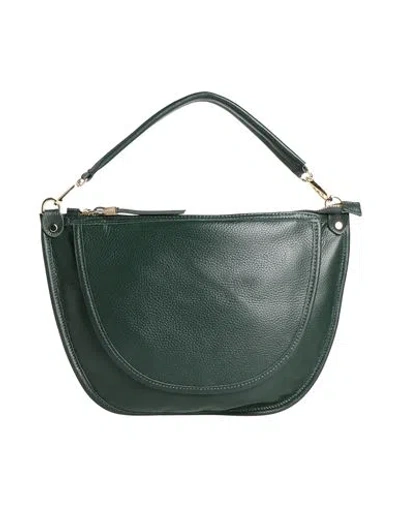 Laura Di Maggio Woman Handbag Dark Green Size - Leather